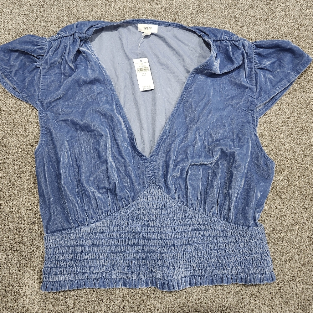 Aerie Blue Crop Top